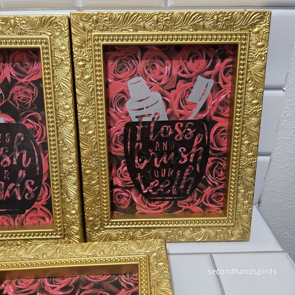 Bathroom Powder Room Wall Art Subtle Messages Hang Or Sit Handmade - Picture 3 of 6